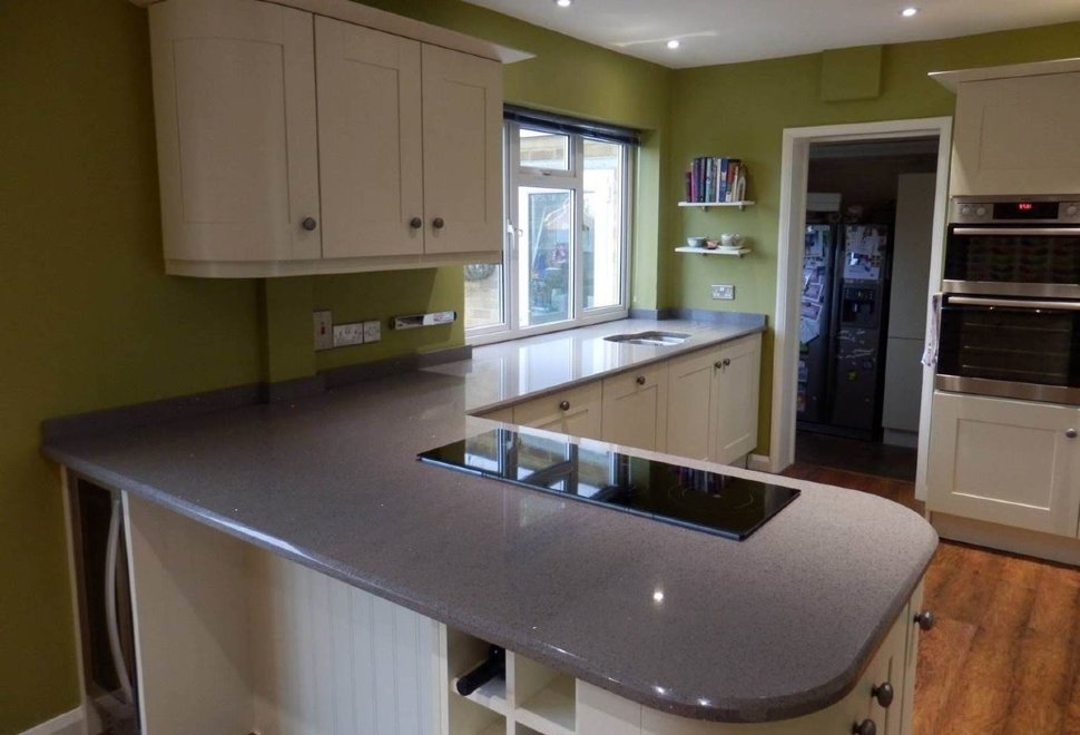 Рококо восточная стеклянная кухня Germes, ДСП 1м Вариант 846