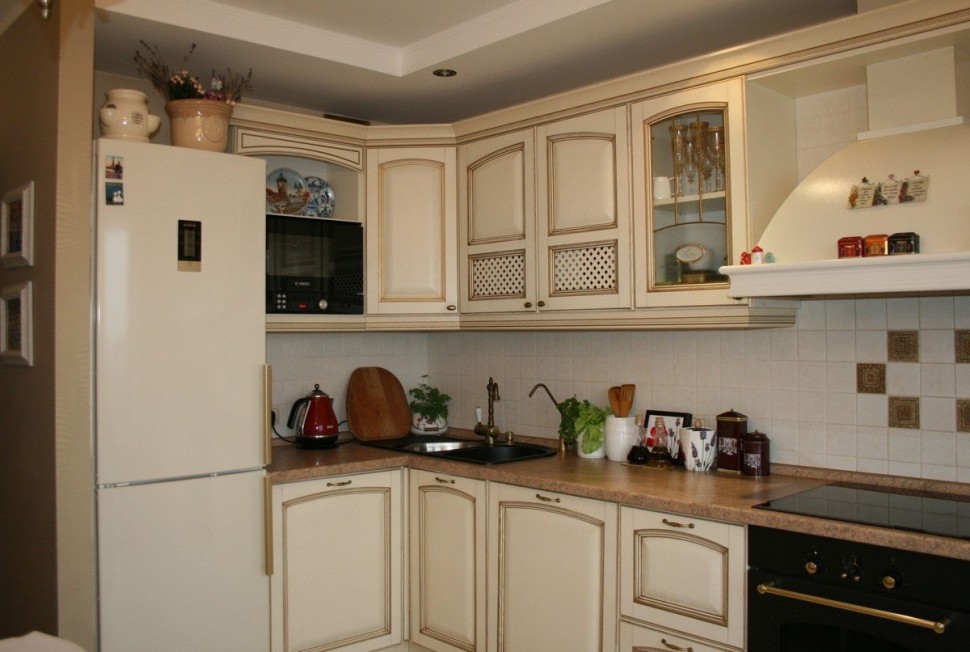 Класcика итальянская рамочный мдф кухня Deluxe, ДСП 1м Вариант 1848