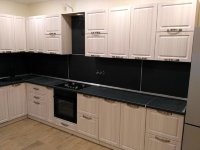 Лофт немецкая кухня стекло Germes, ДСП 1м Вариант 1027