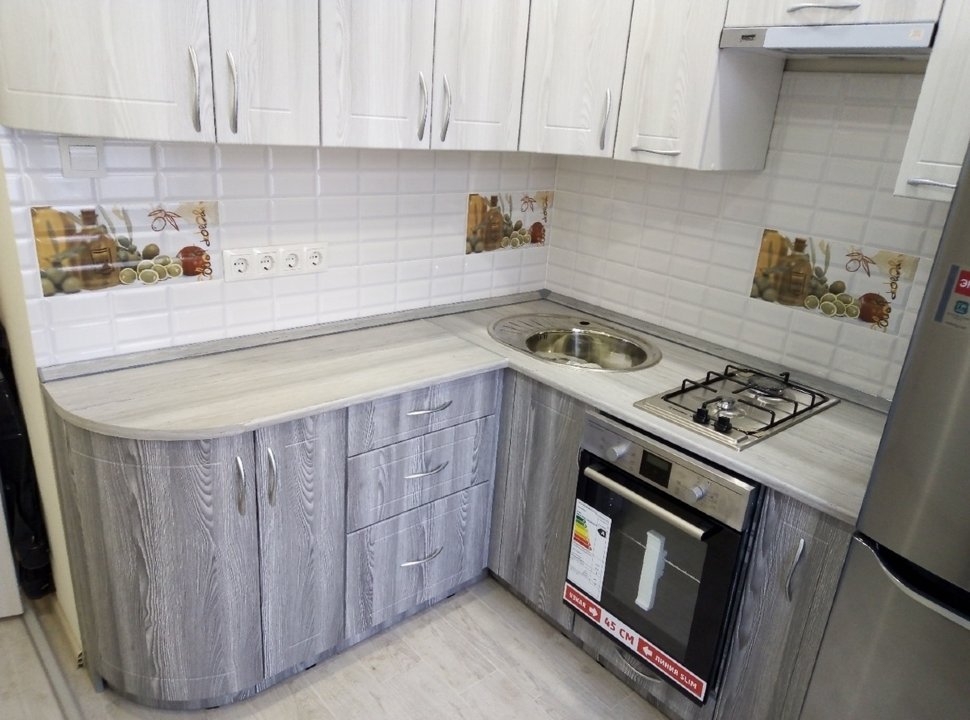 Лофт восточная пластиковая кухня Germes, ДСП 1м Вариант 537