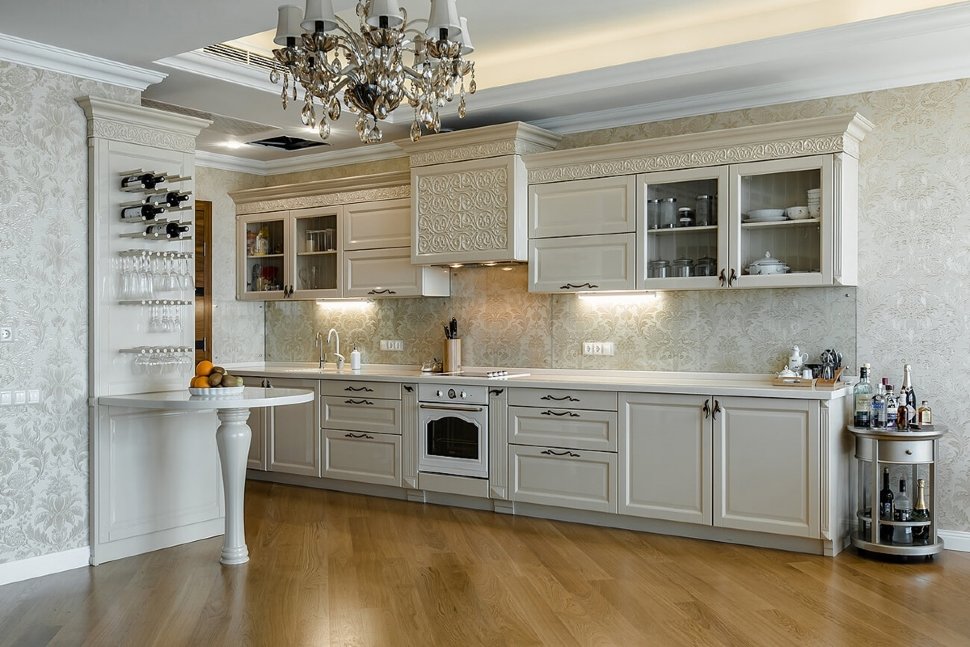 Минимализм итальянская деревянная кухня Germes, ДСП 1м Вариант 56