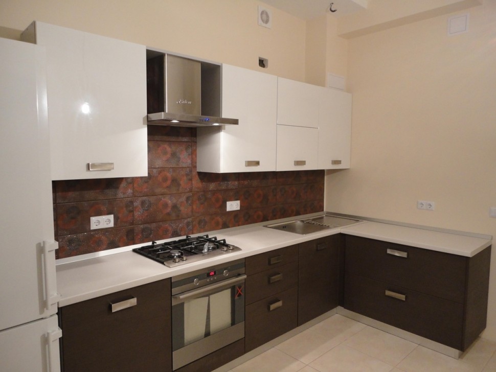 Рококо европейская пластиковая кухня Deluxe, ДСП 1м Вариант 1760