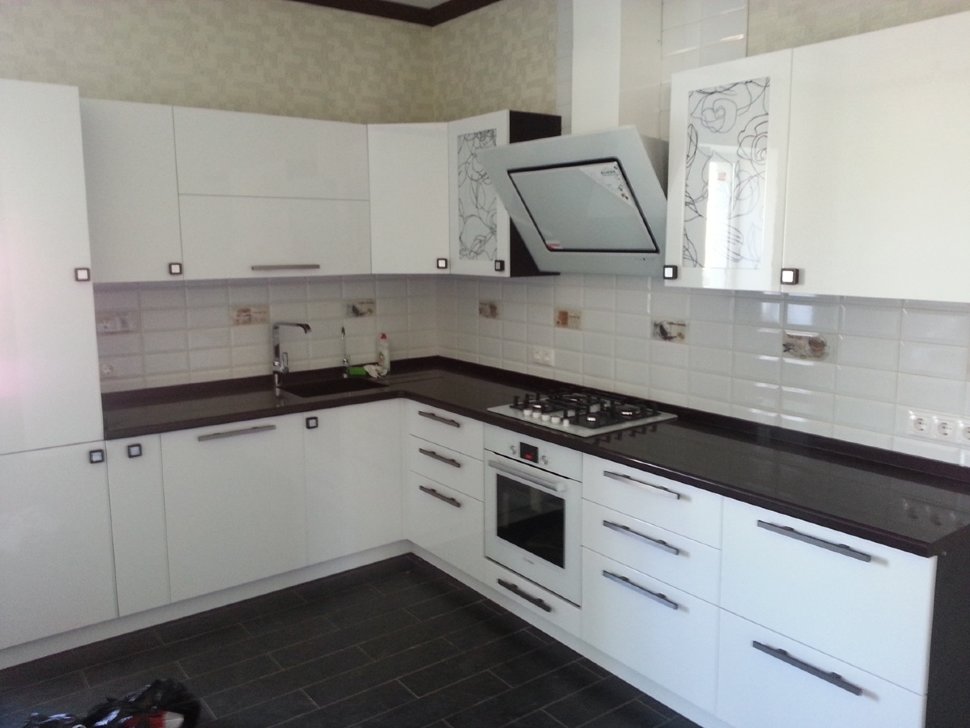 Барокко европейская пластик кухня Germes, ДСП 1м Вариант 411