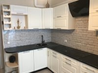 Минимализм европейская стеклянная кухня Germes, ДСП 1м Вариант 1043