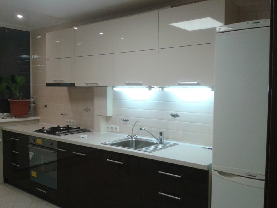 Модерн итальянская кухня стекло Germes, ДСП 1м Вариант 812