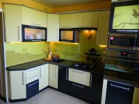 Рококо европейская крашенная кухня Germes, ДСП 1м Вариант 350