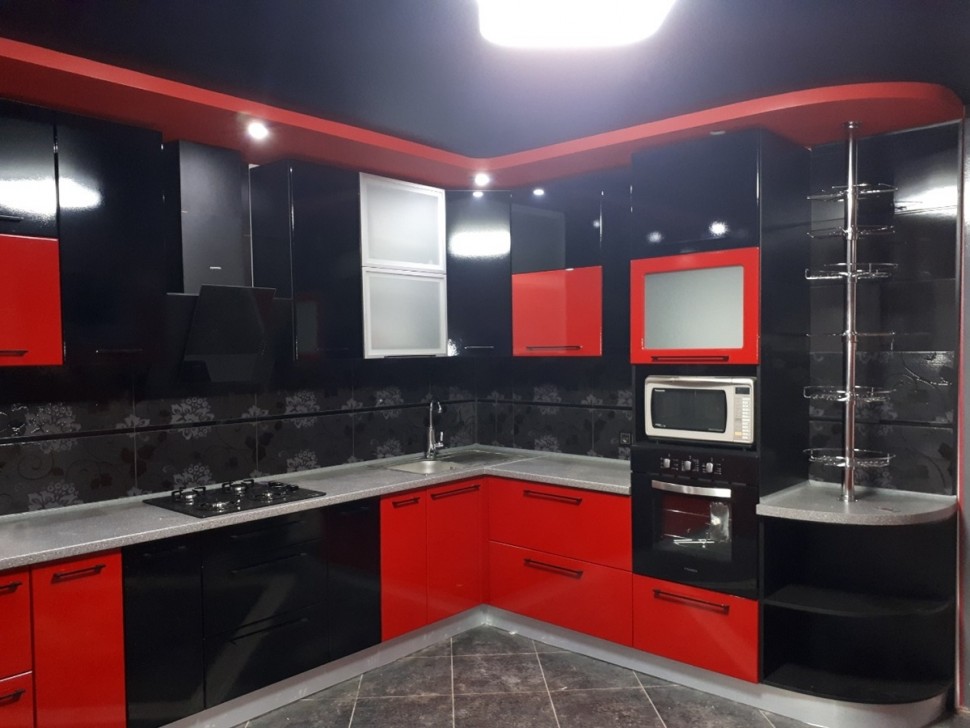 Минимализм итальянская крашенная кухня Deluxe, ДСП 1м Вариант 1374