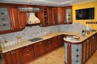 Класcика американская деревянная кухня