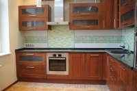 Рококо американская стеклянная кухня Germes, ДСП 1м Вариант 1082