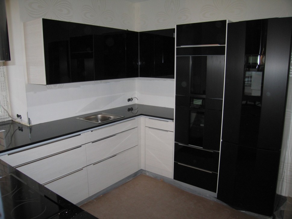 Модерн американская пластиковая кухня Deluxe, ДСП 1м Вариант 1688