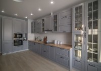 Барокко итальянская стеклянная кухня Germes, ДСП 1м Вариант 973