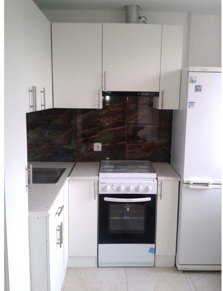 Модерн итальянская кухня стекло Germes, ДСП 1м Вариант 813