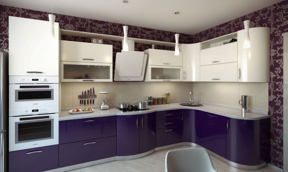 Барокко немецкая пластик кухня Deluxe, ДСП 1м Вариант 1526