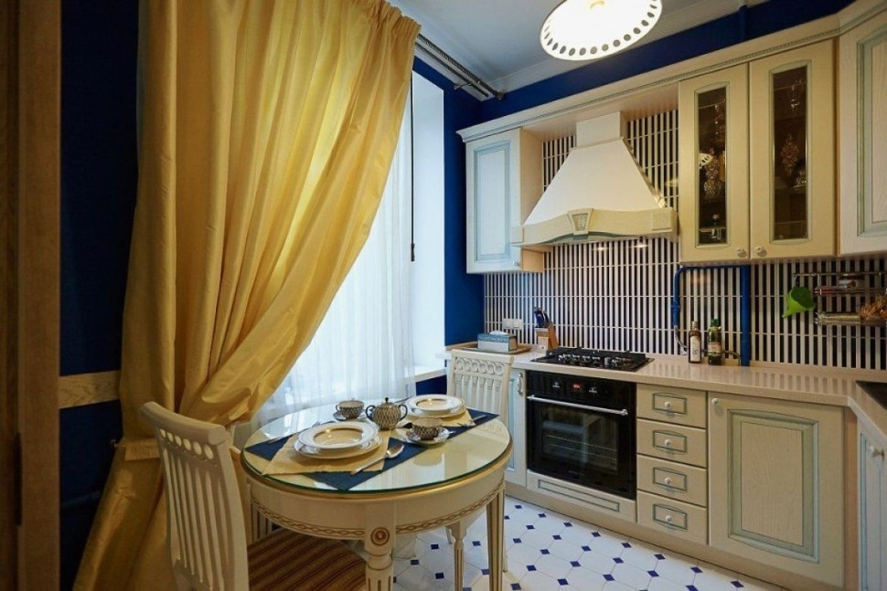 Белая кухня 6 метров угловая Germes ДСП, МДФ 1 метр Вариант 2274