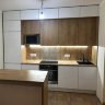 Хай-тек американская стеклянная кухня Germes, ДСП 1м Вариант 372