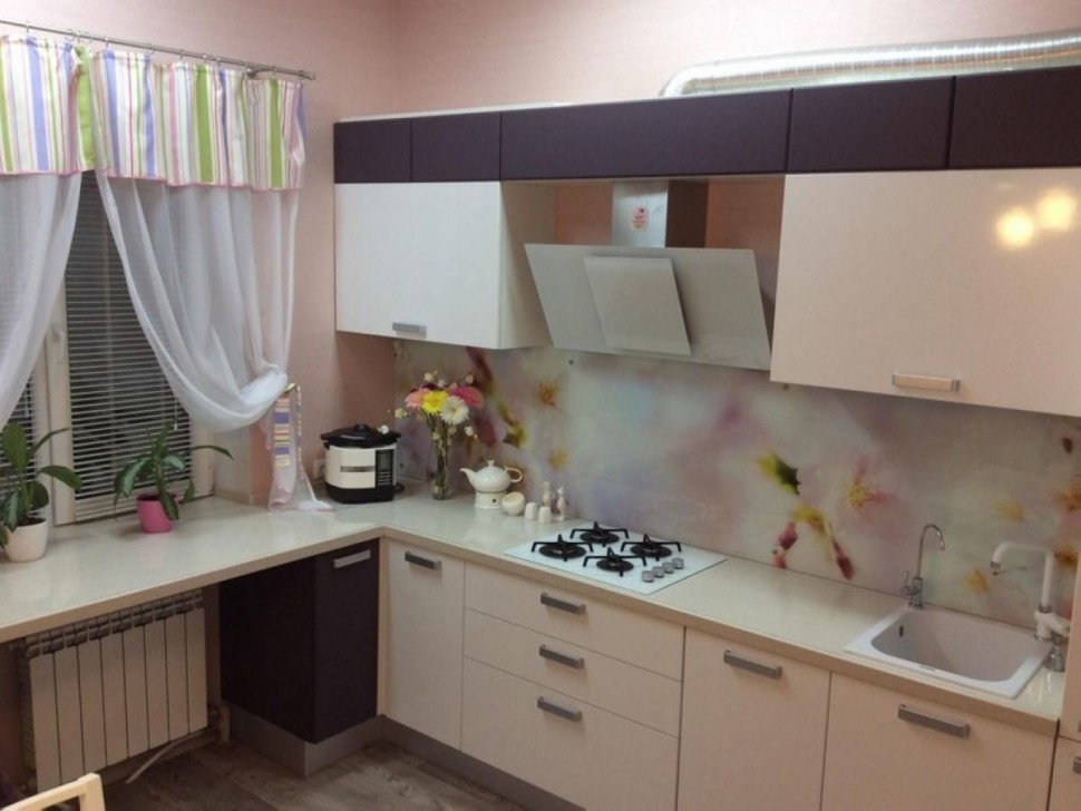 Оранжевая кухня 3 метра угловая Germes ДСП, МДФ 1 метр Вариант 2437