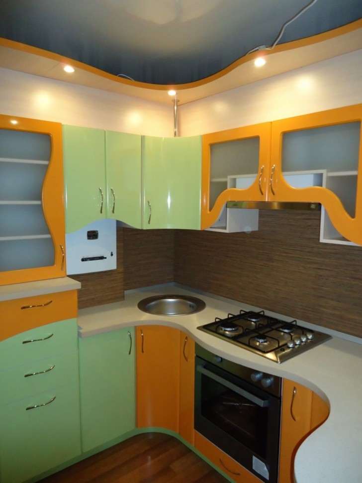 Лофт американская пластик кухня Deluxe, ДСП 1м Вариант 1624