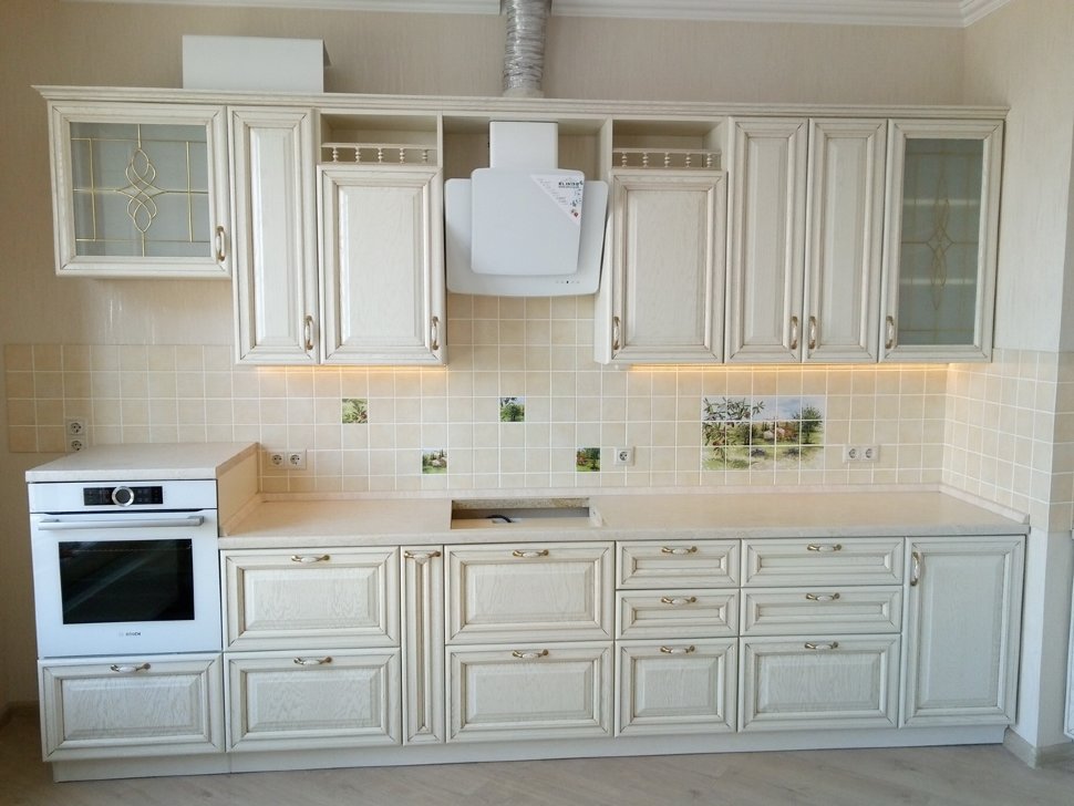 Модерн европейская кухня из натурального дерева Germes, ДСП 1м Вариант 73