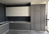 Минимализм американская кухня стекло Germes, ДСП 1м Вариант 1034