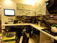 Хай-тек немецкая кухня пленка Deluxe, ДСП 1м Вариант 2105