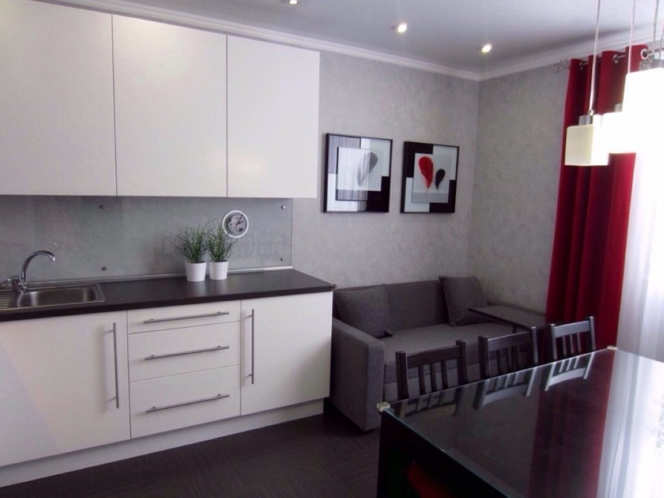 Красная кухня 6 метров угловая Germes ДСП, МДФ 1 метр Вариант 2415