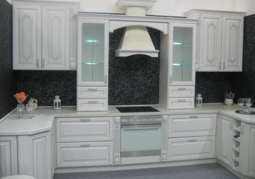 Хай-тек восточная кухня стекло Germes, ДСП 1м Вариант 1095