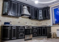 Коричневая кухня 6 метров угловая Germes ДСП, МДФ 1 метр Вариант 2387