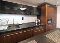 Хай-тек немецкая кухня шпон Germes, ДСП 1м Вариант 400