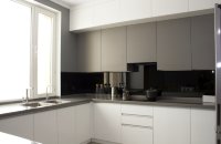 Лофт американская кухня стекло Germes, ДСП 1м Вариант 754