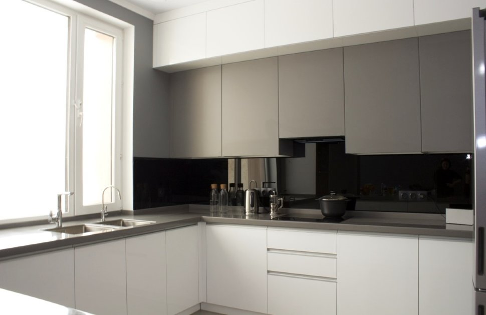 Лофт американская кухня стекло Germes, ДСП 1м Вариант 754