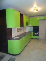 Минимализм восточная пленочная кухня Germes, ДСП 1м Вариант 932