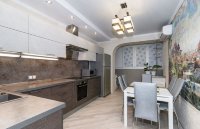 Модерн европейская пластик кухня Germes, ДСП 1м Вариант 596