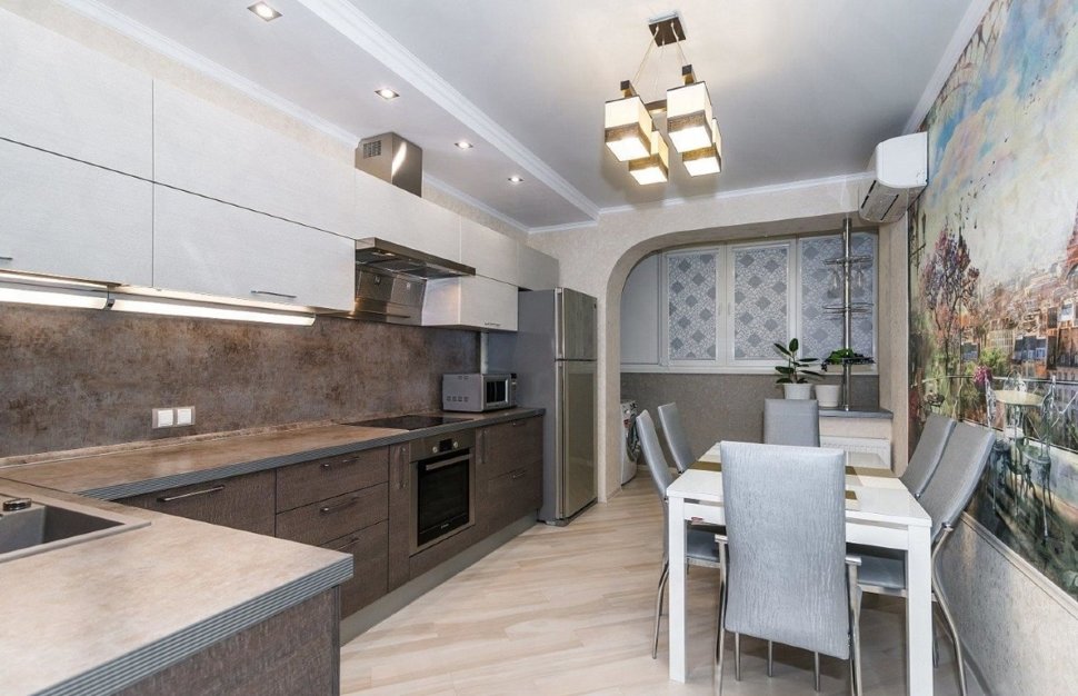 Модерн европейская пластик кухня Germes, ДСП 1м Вариант 596