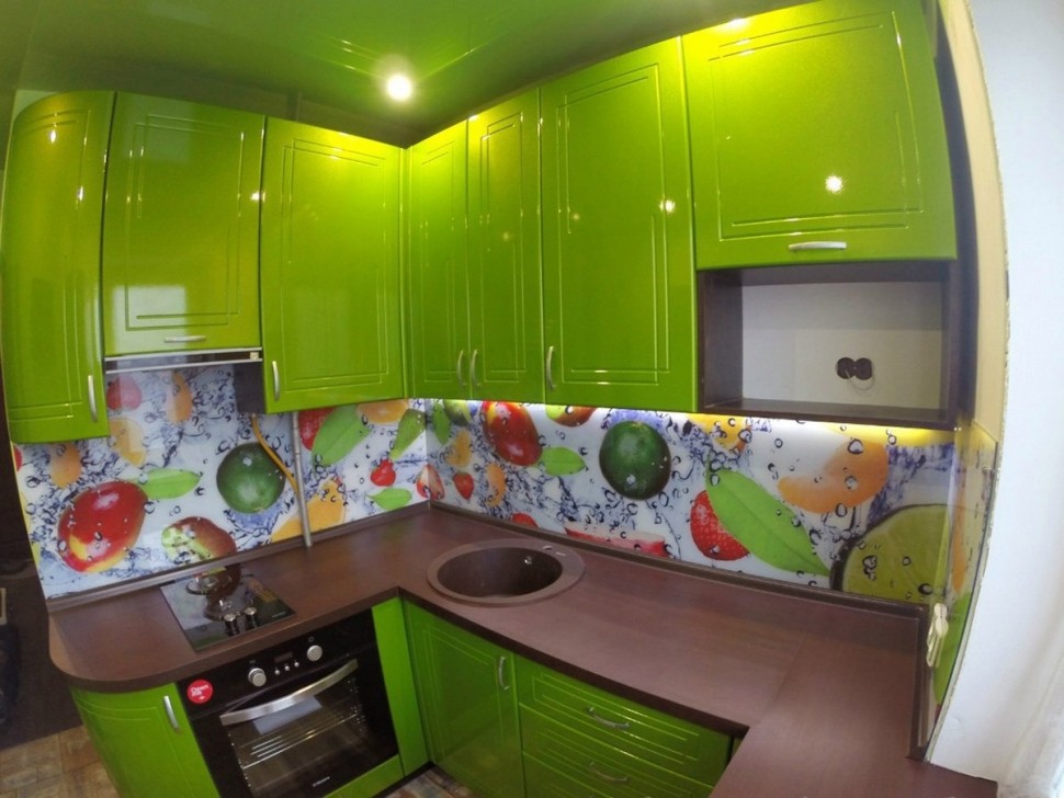 Рококо восточная пластиковая кухня Deluxe, ДСП 1м Вариант 1757