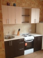 Минимализм восточная стеклянная кухня Germes, ДСП 1м Вариант 784