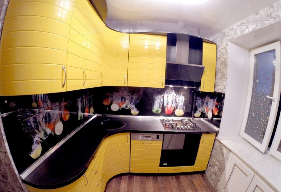 Барокко немецкая пластик кухня Deluxe, ДСП 1м Вариант 1529