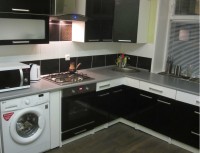 Классическая немецкая пластиковая кухня Deluxe, ДСП 1м Вариант 1621