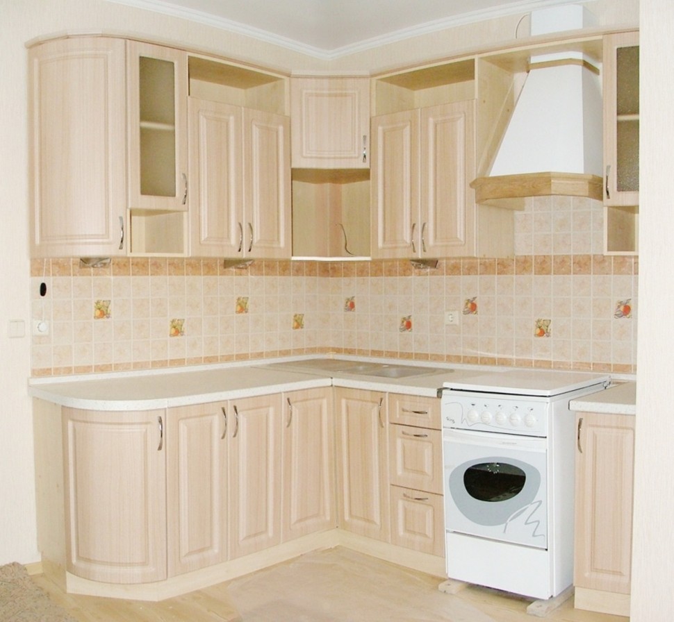 Минимализм итальянская стеклянная кухня Deluxe, ДСП 1м Вариант 2198