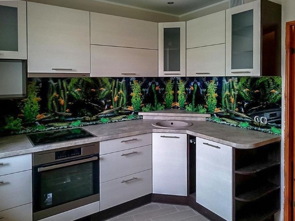 Минимализм немецкая пластиковая кухня Germes, ДСП 1м Вариант 576