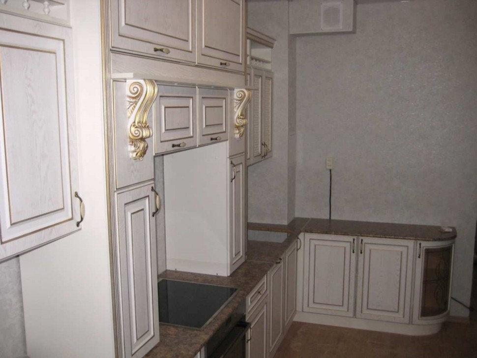 Классическая итальянская деревянная кухня Deluxe, ДСП 1м Вариант 1142