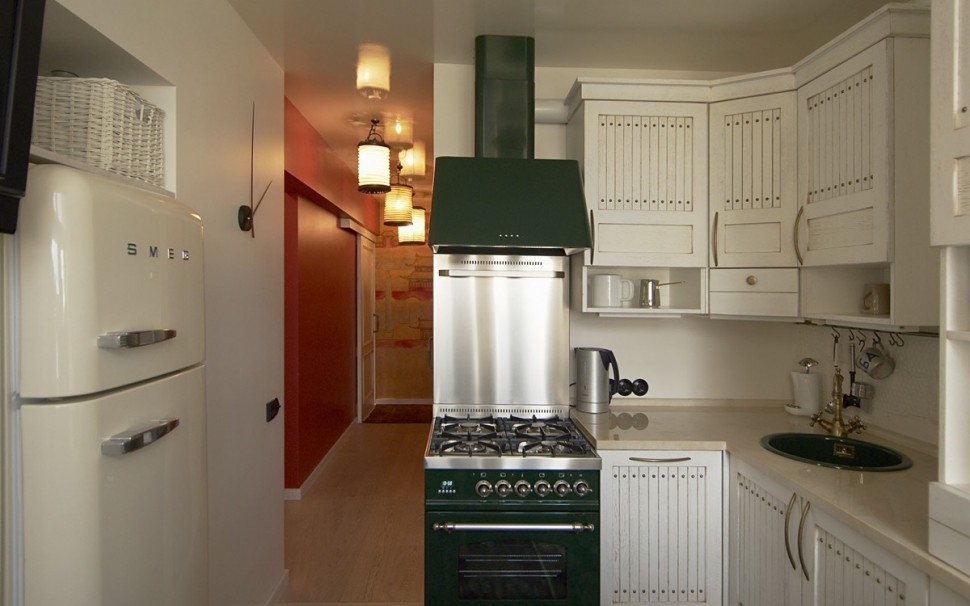 Кантри американская пластиковая кухня Deluxe, ДСП 1м Вариант 1537