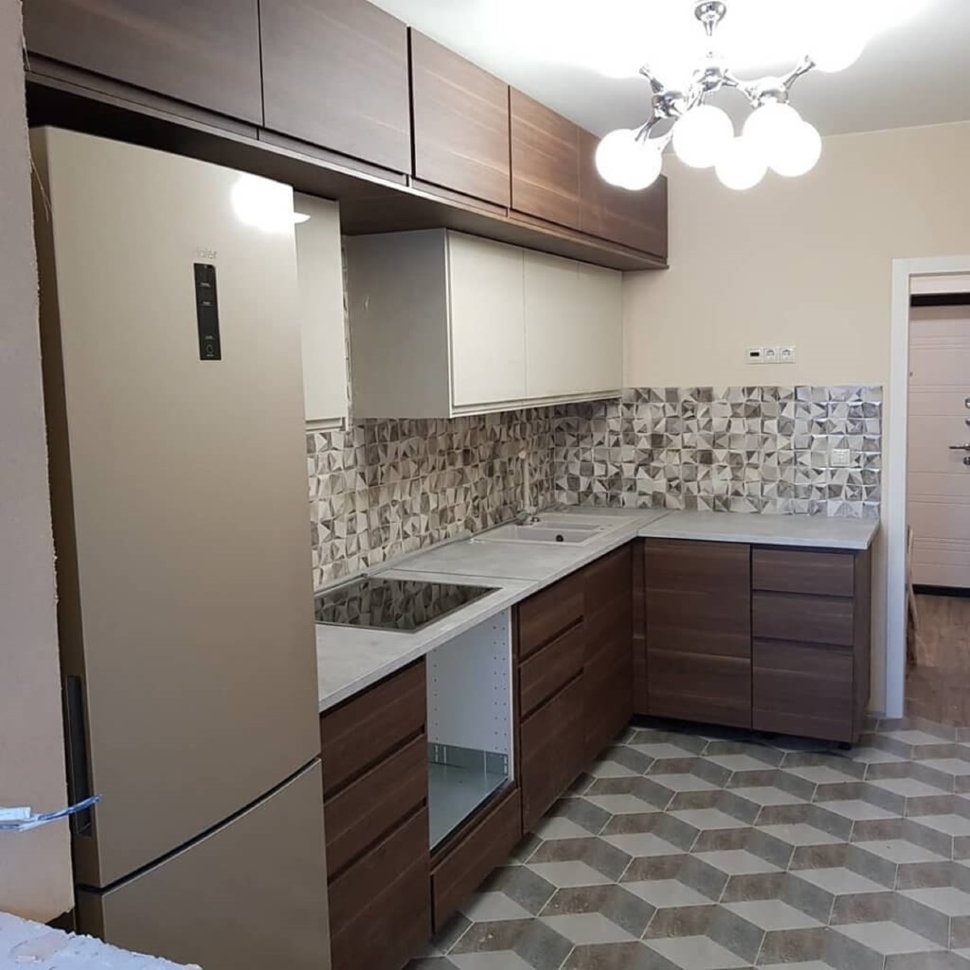 Классическая европейская пластик кухня Germes, ДСП 1м Вариант 496