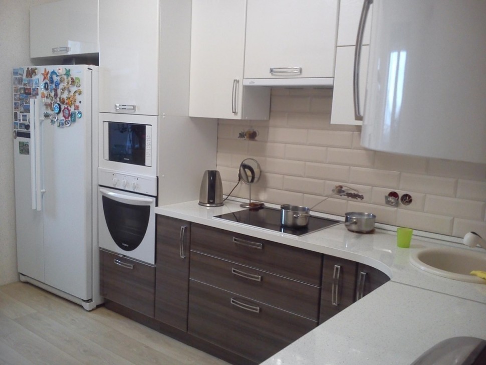 Класcика немецкая пластиковая кухня Deluxe, ДСП 1м Вариант 1585