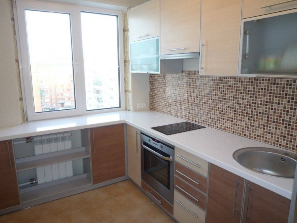 Жёлтая кухня на заказ угловая Germes ДСП, МДФ 1 метр Вариант 2344