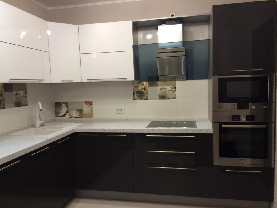 Минимализм итальянская пластик кухня Deluxe, ДСП 1м Вариант 1675