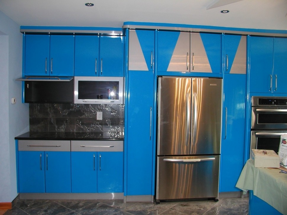 Кантри американская крашенная кухня Deluxe, ДСП 1м Вариант 1234