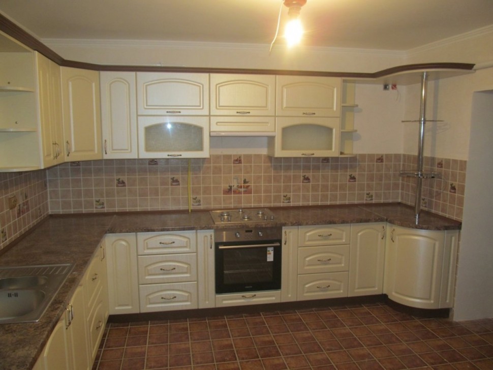 Барокко европейская фрезерованный мдф кухня Deluxe, ДСП 1м Вариант 1812