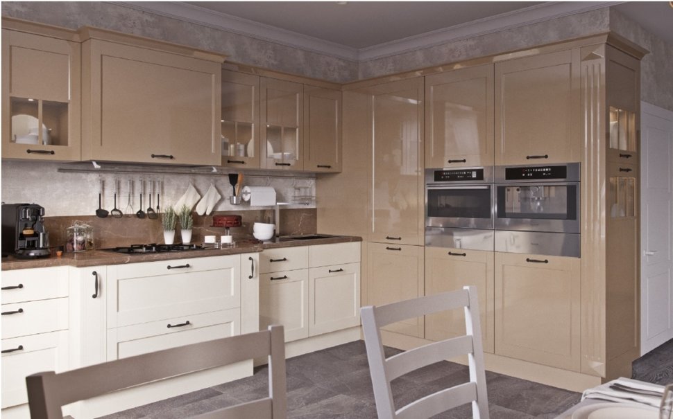 Классическая восточная пленочная кухня Germes, ДСП 1м Вариант 917