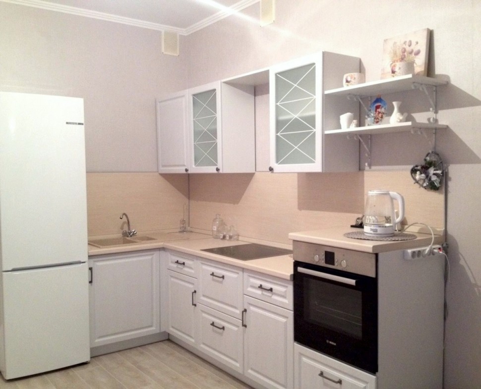 Минимализм итальянская кухня стекло Deluxe, ДСП 1м Вариант 2195