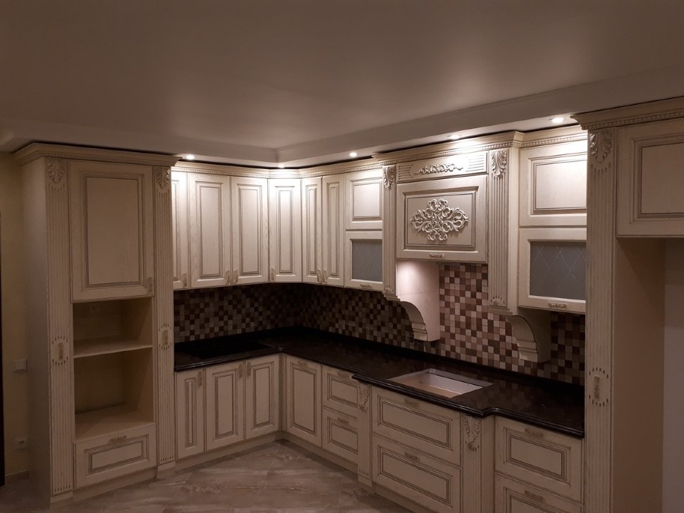 Минимализм итальянская кухня из натурального дерева Germes, ДСП 1м Вариант 60